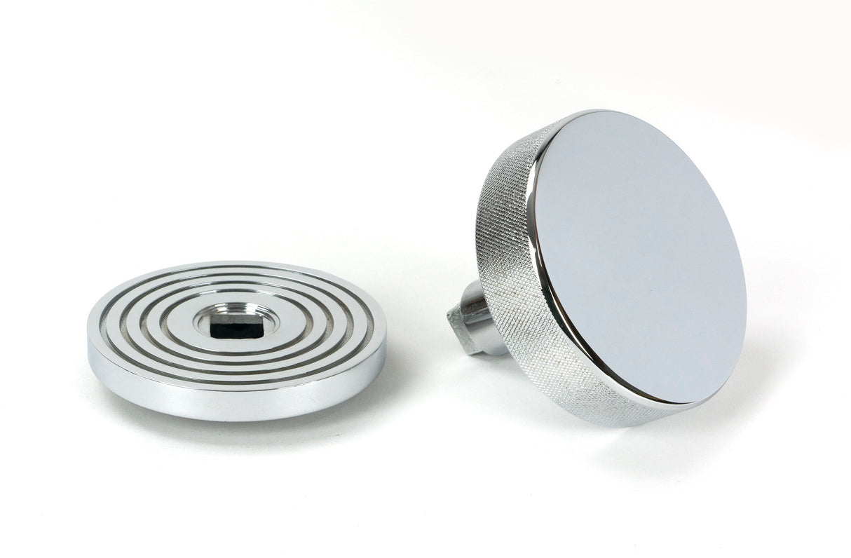 From The Anvil - Polished Chrome Brompton Centre Door Knob (Beehive) | Sku. 46740 | Trade Door Handles.