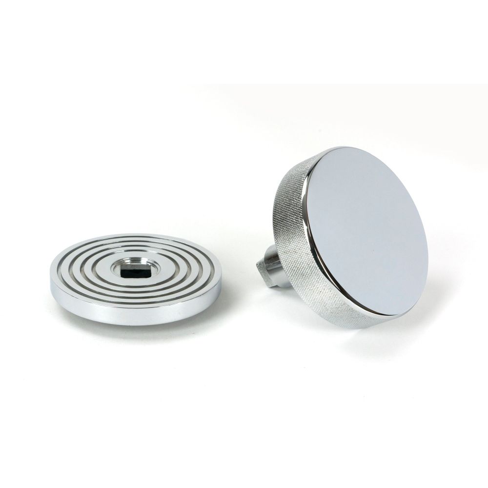 From The Anvil - Polished Chrome Brompton Centre Door Knob (Beehive) | Sku. 46740 | Trade Door Handles.
