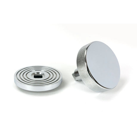 From The Anvil - Polished Chrome Brompton Centre Door Knob (Beehive) | Sku. 46740 | Trade Door Handles.
