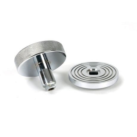 From The Anvil - Polished Chrome Brompton Centre Door Knob (Beehive) | Sku. 46740 | Trade Door Handles.