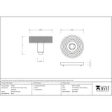 From The Anvil - Polished Chrome Brompton Centre Door Knob (Beehive) | Sku. 46740 | Trade Door Handles.