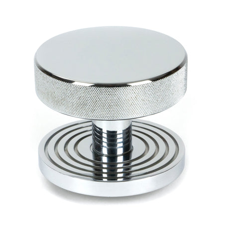 From The Anvil - Polished Chrome Brompton Centre Door Knob (Beehive) | Sku. 46740 | Trade Door Handles.