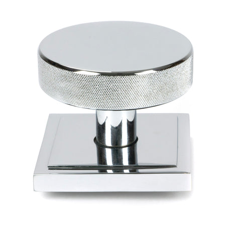 From The Anvil - Polished Chrome Brompton Centre Door Knob (Square) | Sku. 46741 | Trade Door Handles.