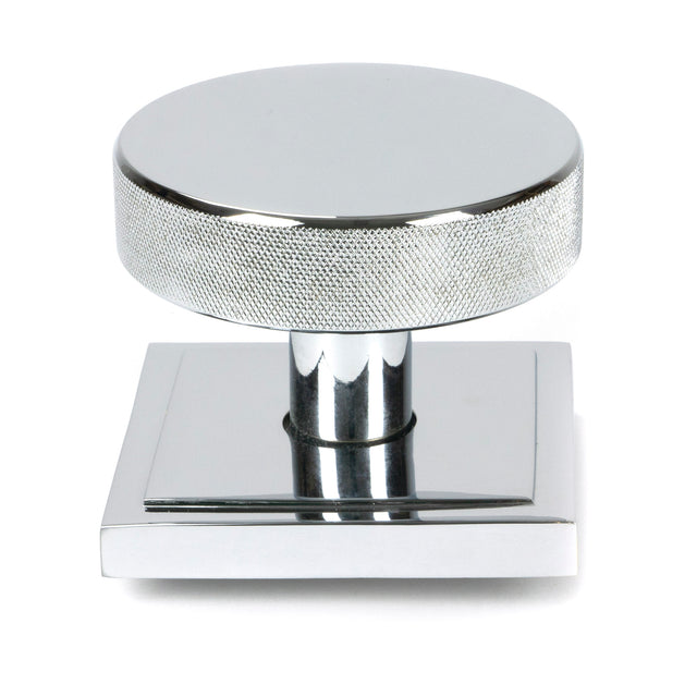 From The Anvil - Polished Chrome Brompton Centre Door Knob (Square) | Sku. 46741 | Trade Door Handles.