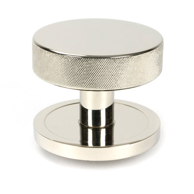From The Anvil - Polished Nickel Brompton Centre Door Knob (Plain) | Sku. 46742 | Trade Door Handles.