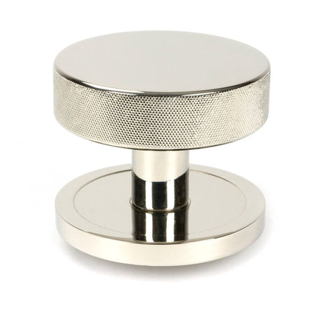 From The Anvil - Polished Nickel Brompton Centre Door Knob (Plain) | Sku. 46742 | Trade Door Handles.