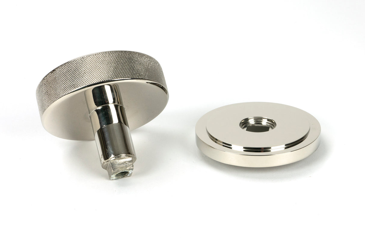 From The Anvil - Polished Nickel Brompton Centre Door Knob (Art Deco) | Sku. 46743 | Trade Door Handles.