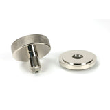 From The Anvil - Polished Nickel Brompton Centre Door Knob (Art Deco) | Sku. 46743 | Trade Door Handles.