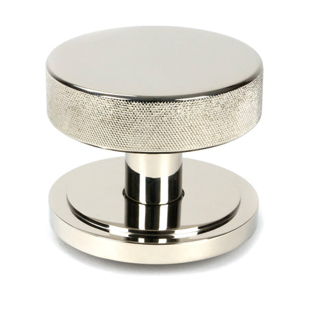 From The Anvil - Polished Nickel Brompton Centre Door Knob (Art Deco) | Sku. 46743 | Trade Door Handles.