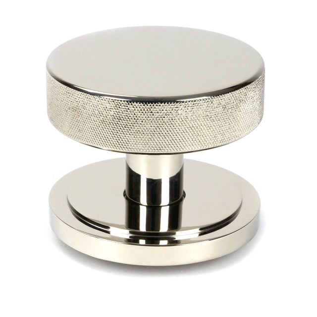 From The Anvil - Polished Nickel Brompton Centre Door Knob (Art Deco) | Sku. 46743 | Trade Door Handles.
