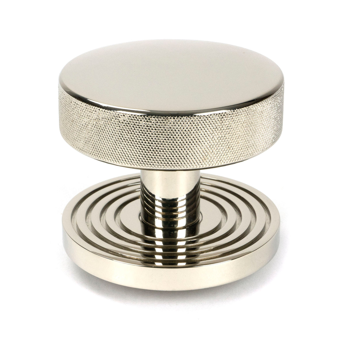 From The Anvil - Polished Nickel Brompton Centre Door Knob (Beehive) | Sku. 46744 | Trade Door Handles.