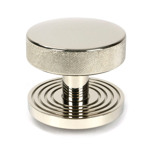 From The Anvil - Polished Nickel Brompton Centre Door Knob (Beehive) | Sku. 46744 | Trade Door Handles.