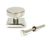 From The Anvil - Polished Nickel Brompton Centre Door Knob (Square) | Sku. 46745 | Trade Door Handles.