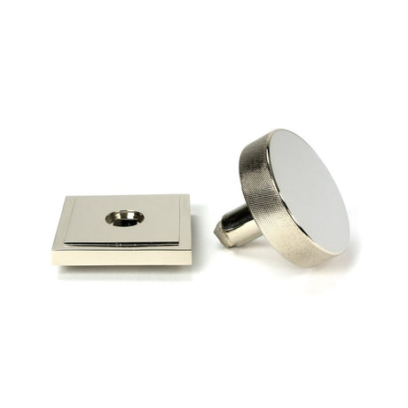 From The Anvil - Polished Nickel Brompton Centre Door Knob (Square) | Sku. 46745 | Trade Door Handles.