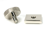 From The Anvil - Polished Nickel Brompton Centre Door Knob (Square) | Sku. 46745 | Trade Door Handles.
