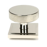From The Anvil - Polished Nickel Brompton Centre Door Knob (Square) | Sku. 46745 | Trade Door Handles.