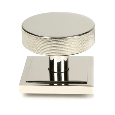 From The Anvil - Polished Nickel Brompton Centre Door Knob (Square) | Sku. 46745 | Trade Door Handles.
