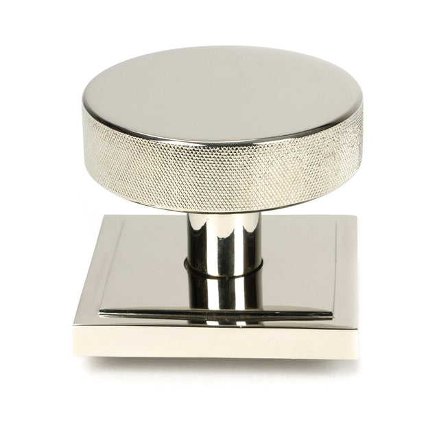 From The Anvil - Polished Nickel Brompton Centre Door Knob (Square) | Sku. 46745 | Trade Door Handles.