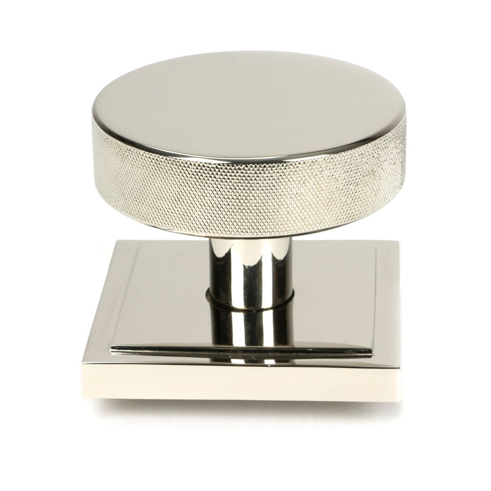 From The Anvil - Polished Nickel Brompton Centre Door Knob (Square) | Sku. 46745 | Trade Door Handles.