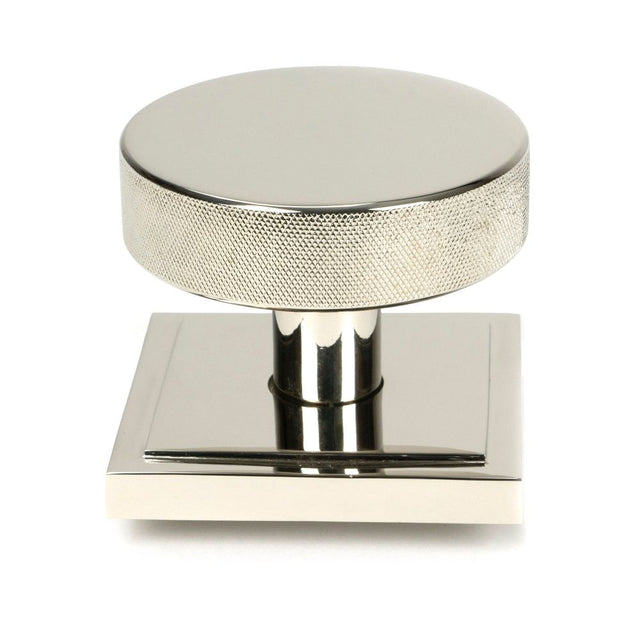 From The Anvil - Polished Nickel Brompton Centre Door Knob (Square) | Sku. 46745 | Trade Door Handles.