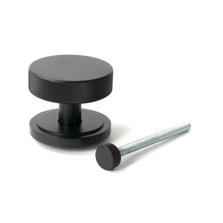 From The Anvil - Aged Bronze Brompton Centre Door Knob (Art Deco) | Sku. 46747 | Trade Door Handles.