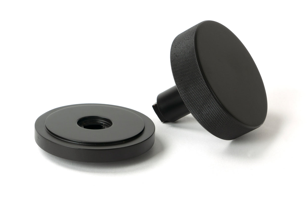 From The Anvil - Aged Bronze Brompton Centre Door Knob (Art Deco) | Sku. 46747 | Trade Door Handles.