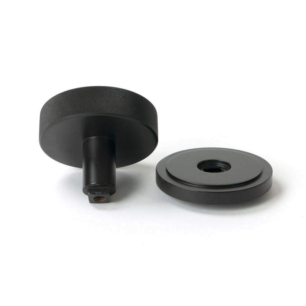 From The Anvil - Aged Bronze Brompton Centre Door Knob (Art Deco) | Sku. 46747 | Trade Door Handles.