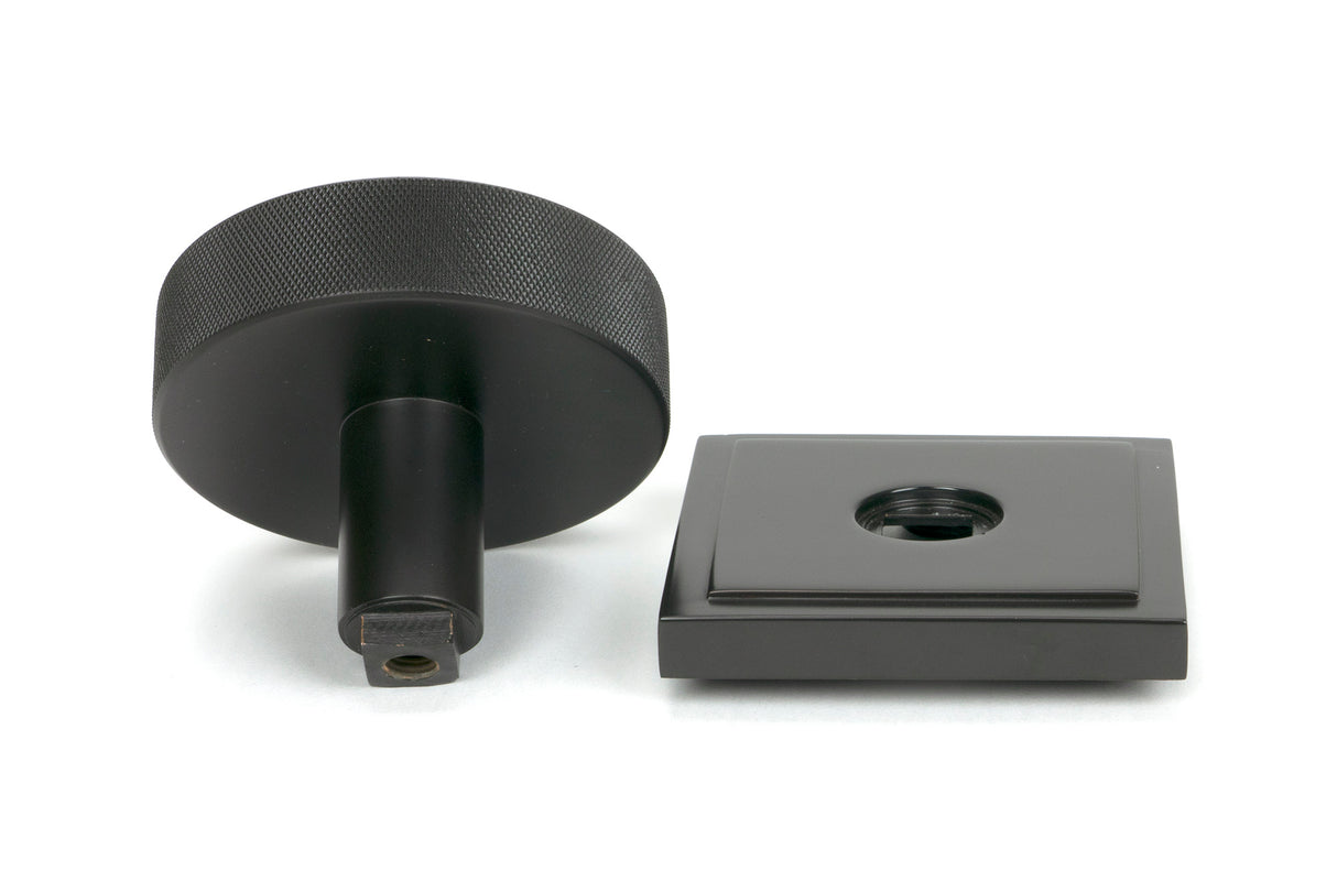 From The Anvil - Aged Bronze Brompton Centre Door Knob (Square) | Sku. 46749 | Trade Door Handles.