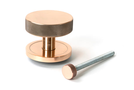 From The Anvil - Polished Bronze Brompton Centre Door Knob (Plain) | Sku. 46750 | Trade Door Handles.