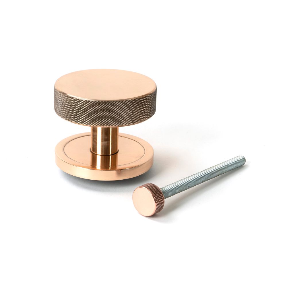 From The Anvil - Polished Bronze Brompton Centre Door Knob (Plain) | Sku. 46750 | Trade Door Handles.