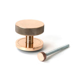 From The Anvil - Polished Bronze Brompton Centre Door Knob (Plain) | Sku. 46750 | Trade Door Handles.