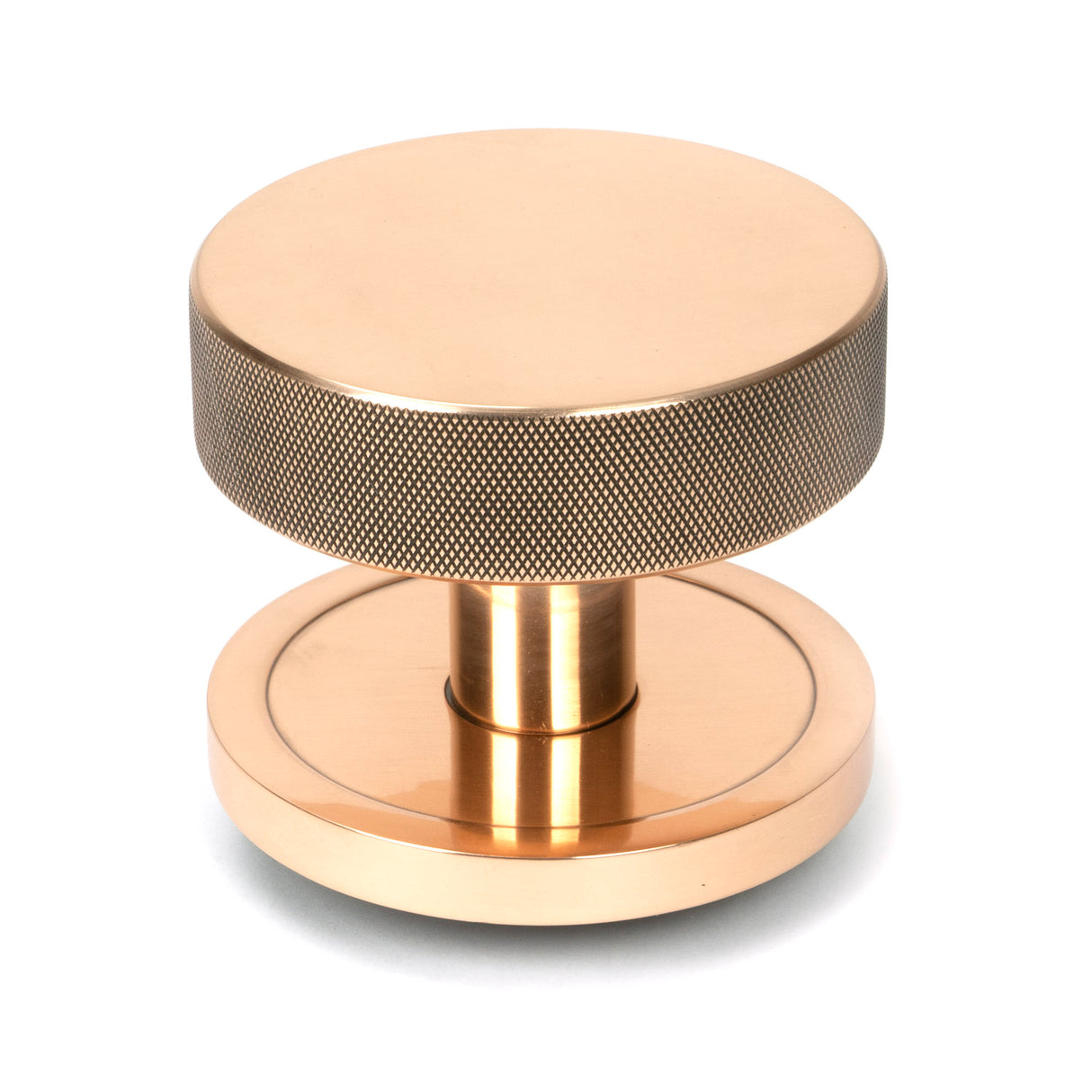 From The Anvil - Polished Bronze Brompton Centre Door Knob (Plain) | Sku. 46750 | Trade Door Handles.