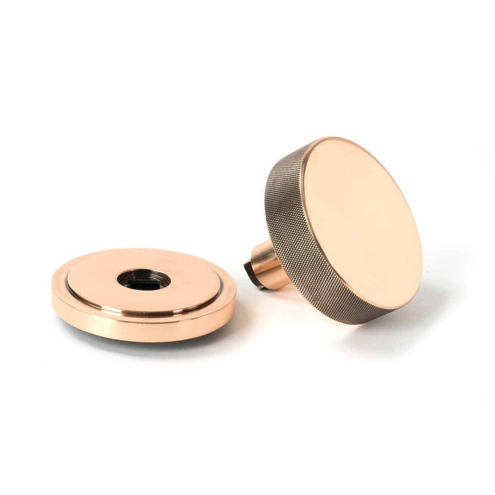 From The Anvil - Polished Bronze Brompton Centre Door Knob (Art Deco) | Sku. 46751 | Trade Door Handles.