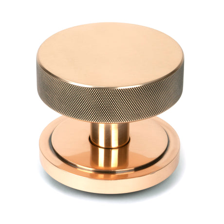 From The Anvil - Polished Bronze Brompton Centre Door Knob (Art Deco) | Sku. 46751 | Trade Door Handles.