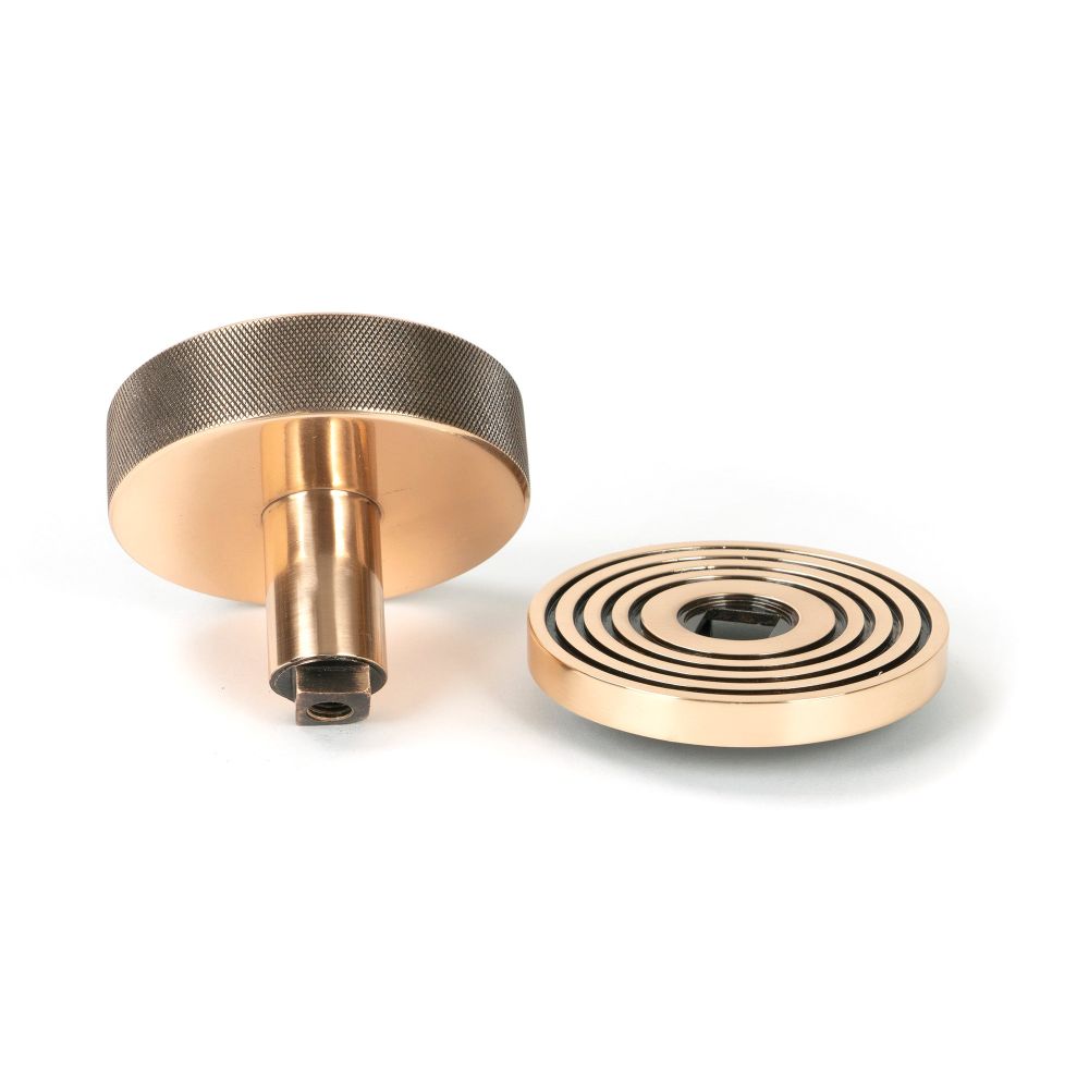 From The Anvil - Polished Bronze Brompton Centre Door Knob (Beehive) | Sku. 46752 | Trade Door Handles.