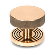 From The Anvil - Polished Bronze Brompton Centre Door Knob (Beehive) | Sku. 46752 | Trade Door Handles.