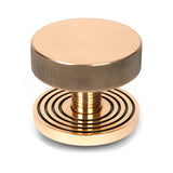 From The Anvil - Polished Bronze Brompton Centre Door Knob (Beehive) | Sku. 46752 | Trade Door Handles.