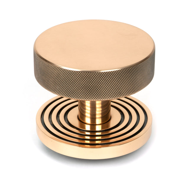 From The Anvil - Polished Bronze Brompton Centre Door Knob (Beehive) | Sku. 46752 | Trade Door Handles.