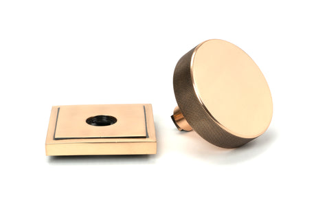 From The Anvil - Polished Bronze Brompton Centre Door Knob (Square) | Sku. 46753 | Trade Door Handles.