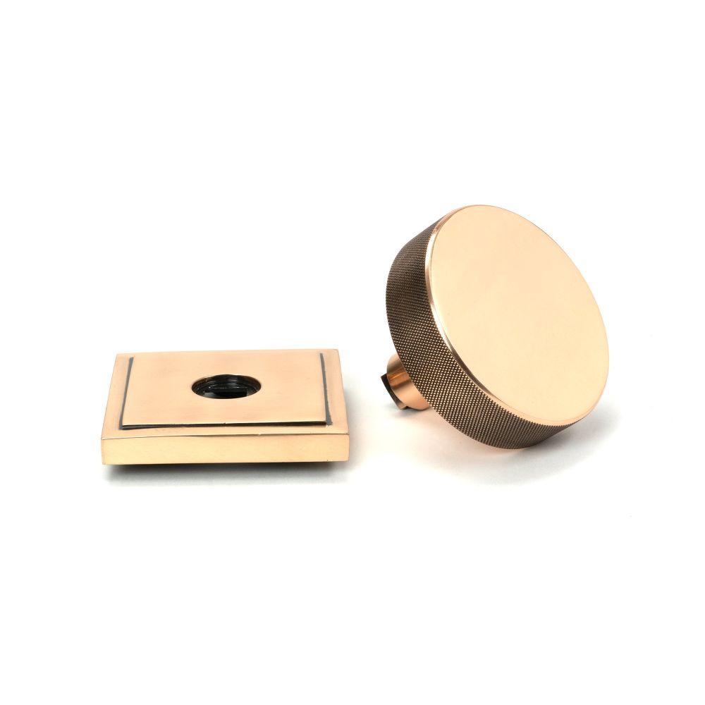 From The Anvil - Polished Bronze Brompton Centre Door Knob (Square) | Sku. 46753 | Trade Door Handles.
