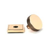 From The Anvil - Polished Bronze Brompton Centre Door Knob (Square) | Sku. 46753 | Trade Door Handles.