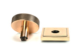 From The Anvil - Polished Bronze Brompton Centre Door Knob (Square) | Sku. 46753 | Trade Door Handles.