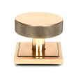 From The Anvil - Polished Bronze Brompton Centre Door Knob (Square) | Sku. 46753 | Trade Door Handles.