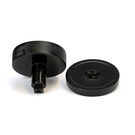 From The Anvil - Black Brompton Centre Door Knob (Plain) | Sku. 46754 | Trade Door Handles.