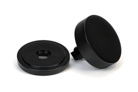 From The Anvil - Black Brompton Centre Door Knob (Art Deco) | Sku. 46755 | Trade Door Handles.