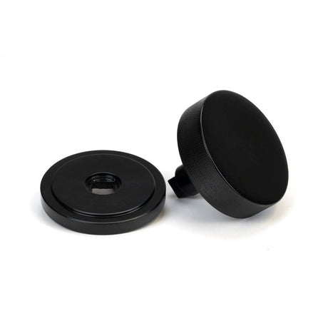 From The Anvil - Black Brompton Centre Door Knob (Art Deco) | Sku. 46755 | Trade Door Handles.