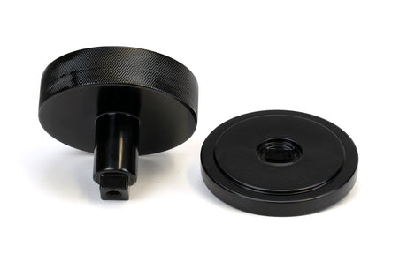 From The Anvil - Black Brompton Centre Door Knob (Art Deco) | Sku. 46755 | Trade Door Handles.
