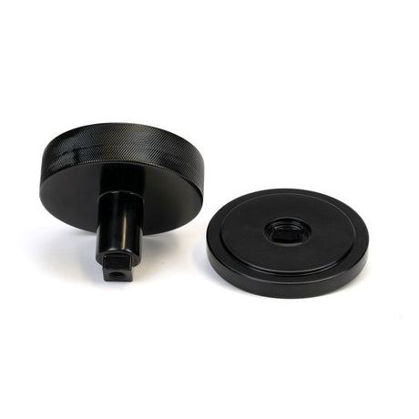 From The Anvil - Black Brompton Centre Door Knob (Art Deco) | Sku. 46755 | Trade Door Handles.
