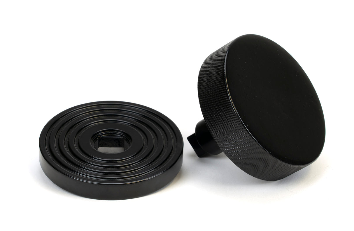 From The Anvil - Black Brompton Centre Door Knob (Beehive) | Sku. 46756 | Trade Door Handles.