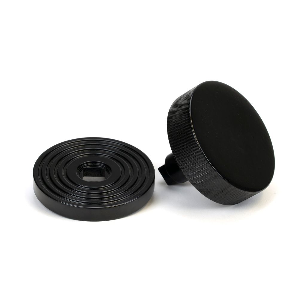 From The Anvil - Black Brompton Centre Door Knob (Beehive) | Sku. 46756 | Trade Door Handles.